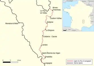 Voir la carte de la ligne.