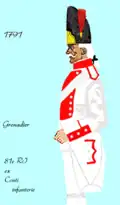Grenadier du 81e&nbsp;régiment de ligne de 1791 à 1794