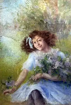 Jeune fille au bouquet.