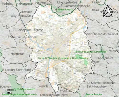 Carte des ZNIEFF de type 1 sur la commune.