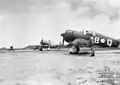 Des appareils du No. 84 Squadron RAAF&nbsp;(en), une unité de chasse, en 1943 avant son rééquipement en Curtiss P-40 Warhawk en septembre de la même année.