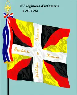 Drapeau du 85e&nbsp;régiment d'infanterie de ligne de 1791 à 1793