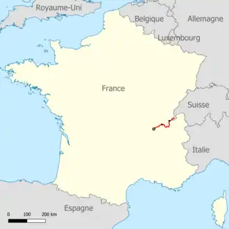 Voir la carte de la ligne.