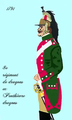 8e&nbsp;régiment de dragons après 1791