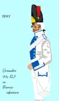 grenadier du 91e&nbsp;régiment d’infanterie de ligne de 1791 à 1792