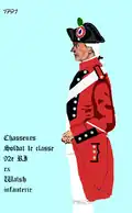 chasseur du 92e&nbsp;régiment d’infanterie de ligne de 1791 à 1792