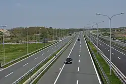 L'autoroute A1 près de la &nbsp;12 Novi Sad-Centre (avril 2018).