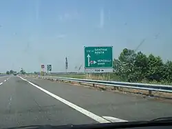 Sortie Vercelli ovest sur l'A26.