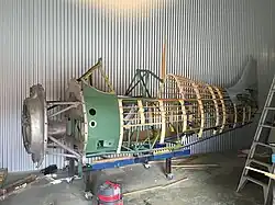 Fuselage du Boomerang A46-89 en cours de restauration.