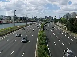 L'A4 à Charenton, direction Paris, Aire urbaine de Paris
