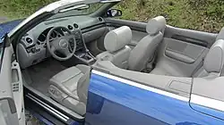 Intérieur d'une Audi A4 B6 Cabriolet