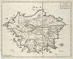 Carte néerlandaise de 1724 montrant notamment les royaumes de Sambas, Sukadana et Banjarmasin.