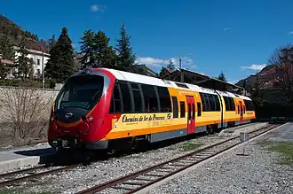 Autorail AMP 800 à Digne-les-Bains le 31 mars 2013.