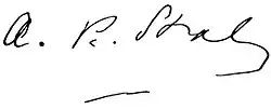 signature d'Arthur Penrhyn Stanley