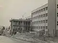  Construction du lycée Renoir à Limoges, vu depuis la rue Sainte Claire en 1966.