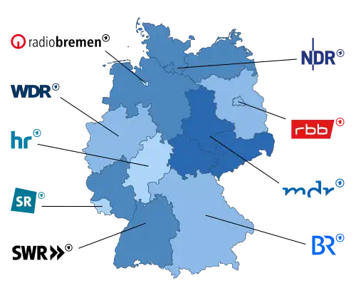 Carte actuelle des stations membres de l'ARD