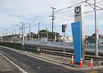 Panneau indiquant la station.