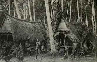 Village de l'île Kiriwina, avant 1899