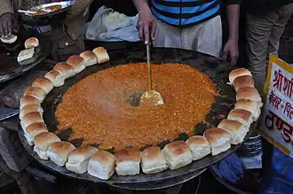 Un stand de pav bhaji à Chandni Chowk (Delhi).