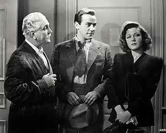 A Stranger in Town (1943) : Frank Morgan, Richard Carlson et Jean Rogers (de g.à d.)