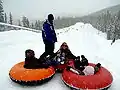 Tubing sur neige dans le Colorado.