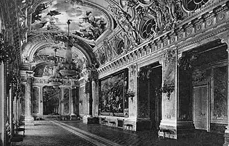 Salle d'apparat du palais royal (avant 1930).