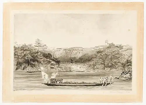 Le départ de l'expédition Langsdorff sur la rivière Tietê (1825, Instituto Moreira Salles, Rio de Janeiro).