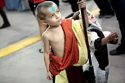 Cosplay d'Aang fait par un enfant