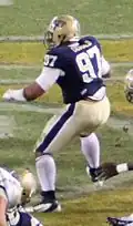 Aaron Donald en 2013 avec les Panthers de Pittsburgh (NCAA).
