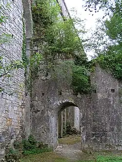 Ruines attenantes au côté de la nef.