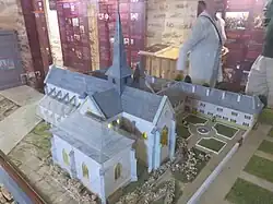 L'abbaye en 1773 (maquette du presbytère de Remoray).