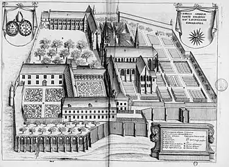 L'abbaye Saint-Jean-Baptiste de Laon dans le Monasticon Gallicanum (XVIIe&nbsp;siècle).