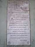 Plaque commémorative.