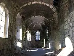 Le même intérieur en 2017, à la limite de l'effondrement.