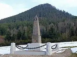 Stèle d'Abraham Bloch au col d'Anozel.