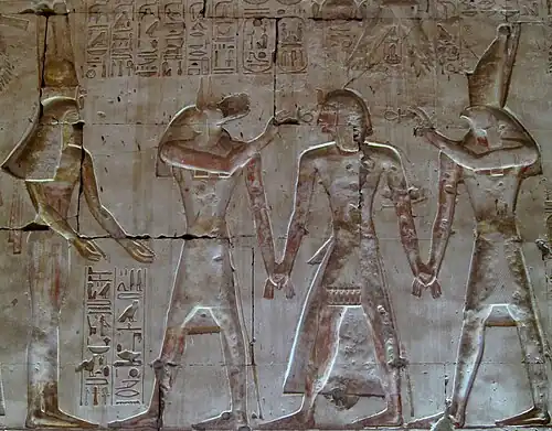  Fresque du temple de Séthi à Abydos.
