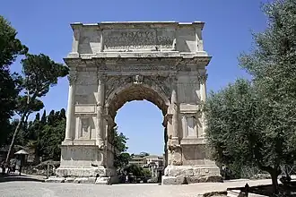 Arc de Titus (Ier&nbsp;siècle), à Rome.