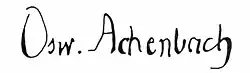 signature d'Oswald Achenbach