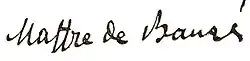 signature d'Achille Maffre de Baugé