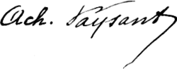 signature d'Achille Paysant