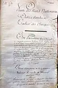 Acte d'adjudication de l'abbaye du 31 mai 1791.