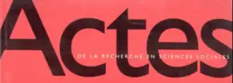 Image illustrative de l’article Actes de la recherche en sciences sociales