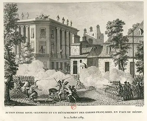 Combats sur le boulevard en 1789.