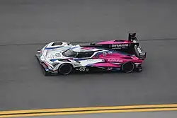 L'Acura ARX-06 n°60 du Meyer Shank Racing sur le circuit de Daytona.