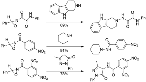 Réactions de transfert d'acyles à partir d'oxaziridines.