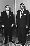 Adnan Al-Hakim with Jamal Abdel Nasser