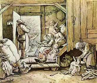 Der erste Schnee, par Ludwig Richter, 1840.