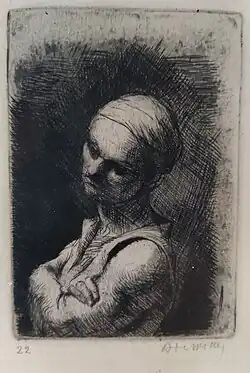 Buste d'homme les bras croisés, 1876 (Eau-forte ; Inv. Delchevalerie no 22), Collection privée