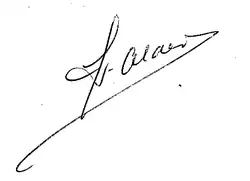 signature de Frederick Lanchester