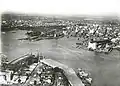 Bennelong Point et Fort Macquarie durant les années 1920.
